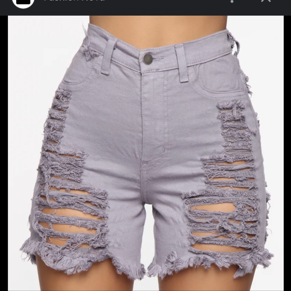 Fashion Nova yes now Bermuda distressed shorts